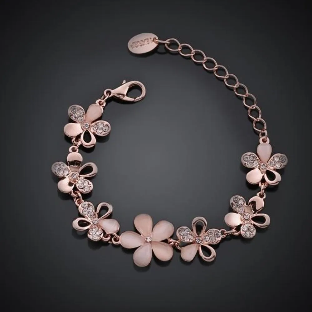 Vintage Roses Flower Bracelet