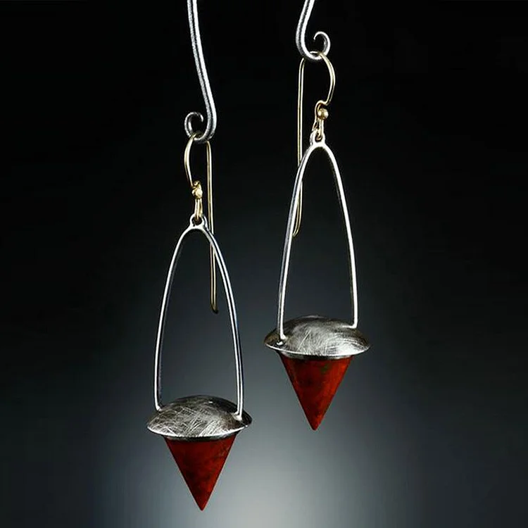 Vintage Red Drop Earrings