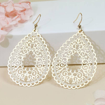 Vintage Gold Mandala Drop Earrings