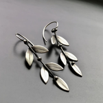 Vintage Silver Drop Leaf Earrings