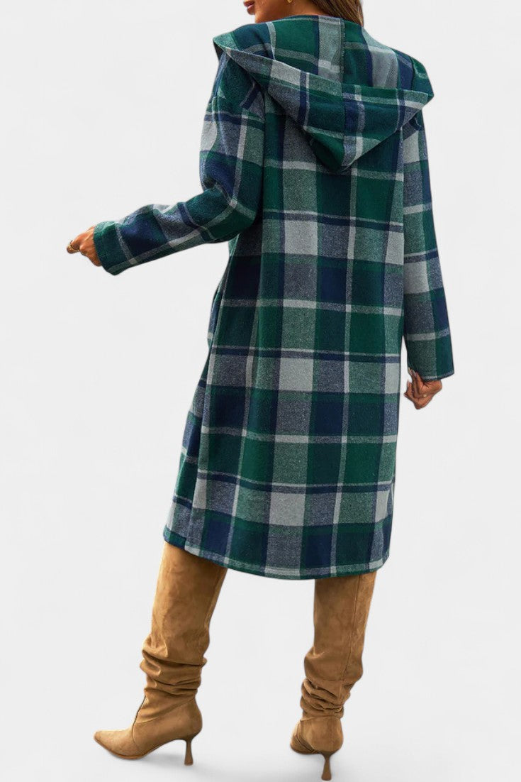 Sophie hooded check jacket