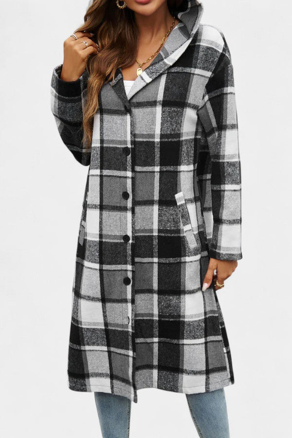 Sophie hooded check jacket