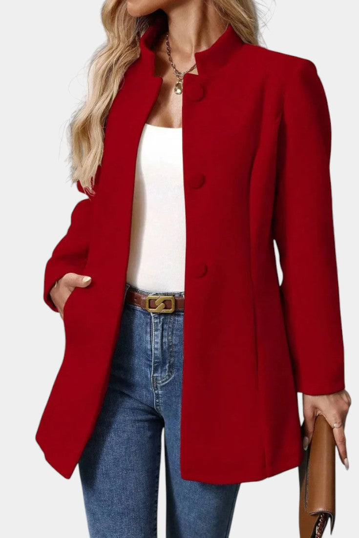 Sylvia tailored high-collar coat