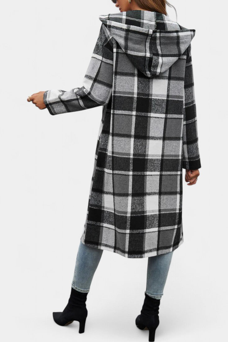 Sophie hooded check jacket
