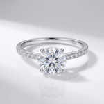 Classic Round Zirconia Silver Ring