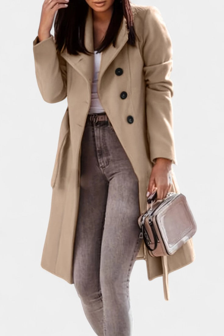 Alice belted longline coat