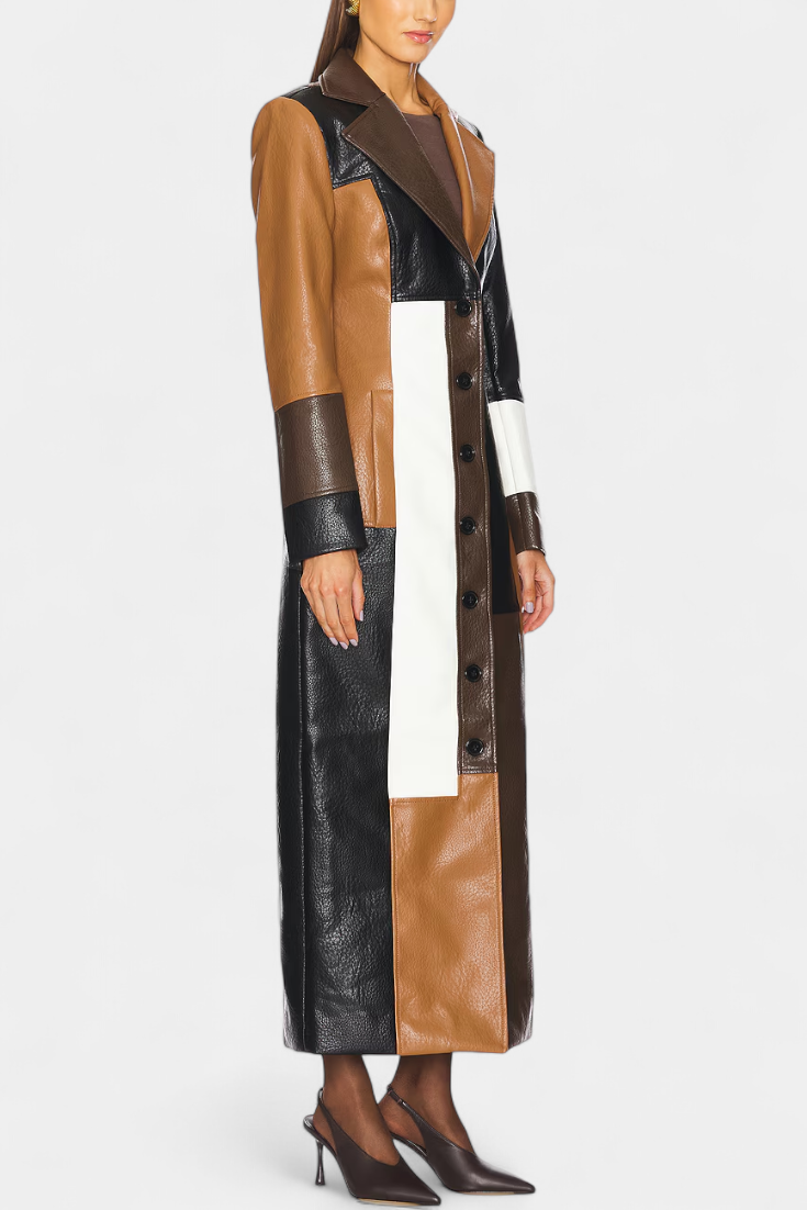 Evelyn panelled longline coat