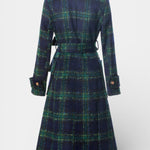Josephine checked longline coat