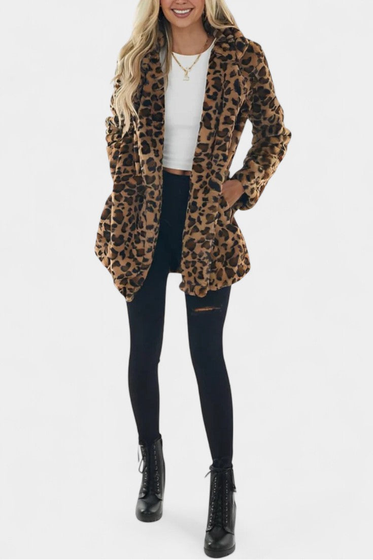 Juliet plush longline hooded coat