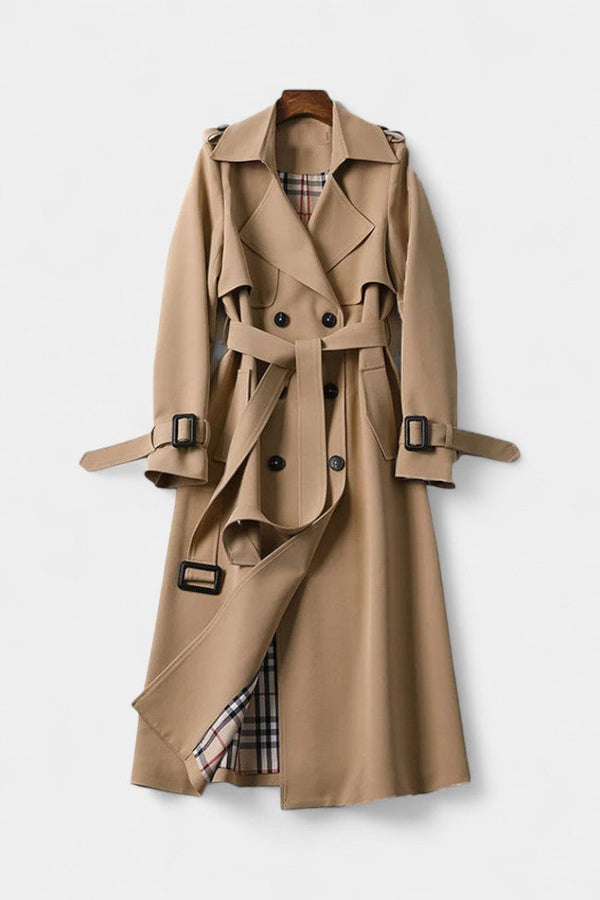 Madeleine double-breasted belted trench coat