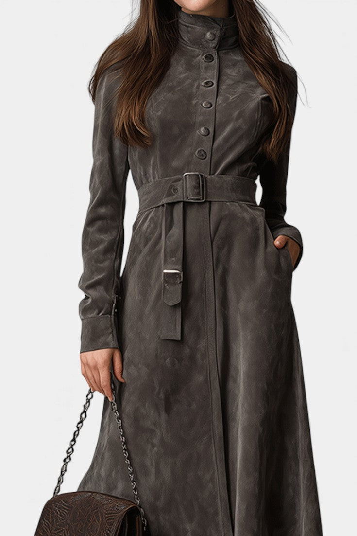 Dorothy belted long western coat