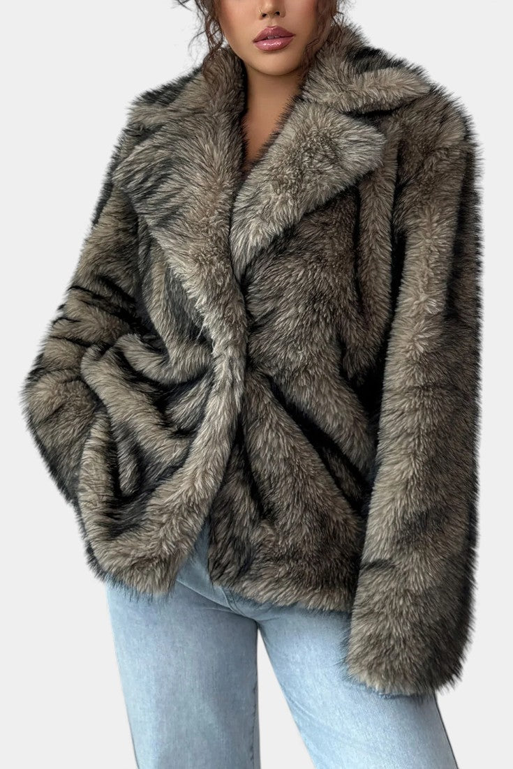 Helena plush statement coat
