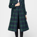 Josephine checked longline coat