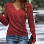Cecilia soft wrap-front jumper