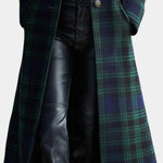 Alexandra tailored check midi coat