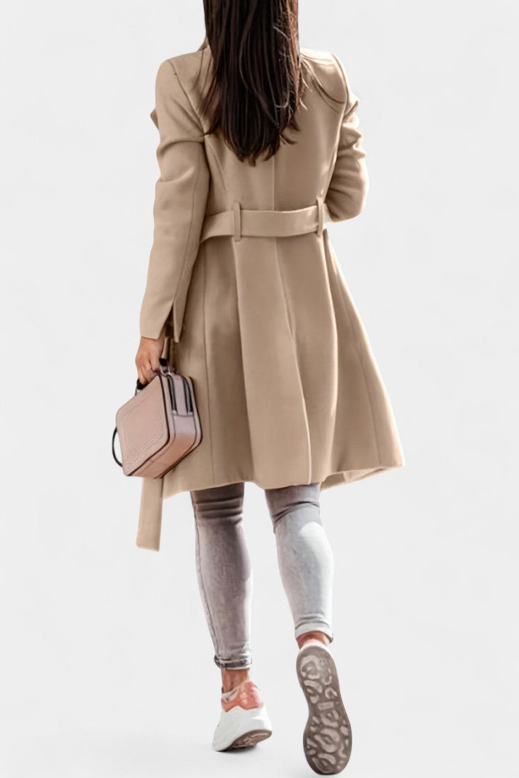Alice belted longline coat