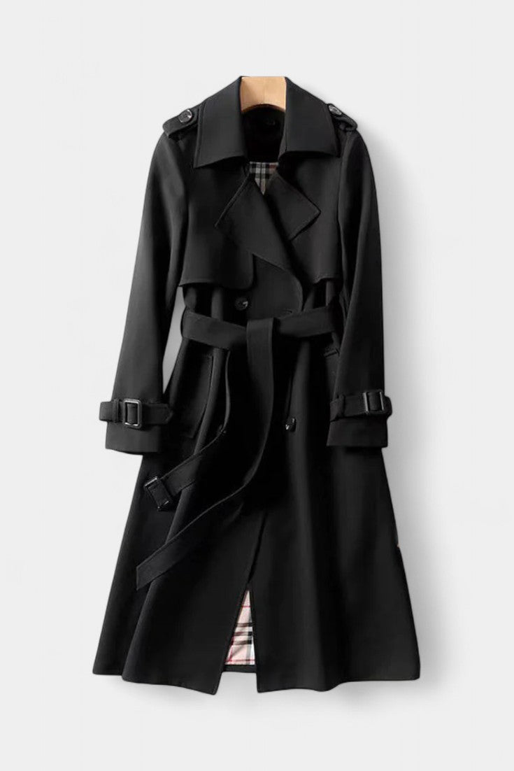 Madeleine double-breasted belted trench coat