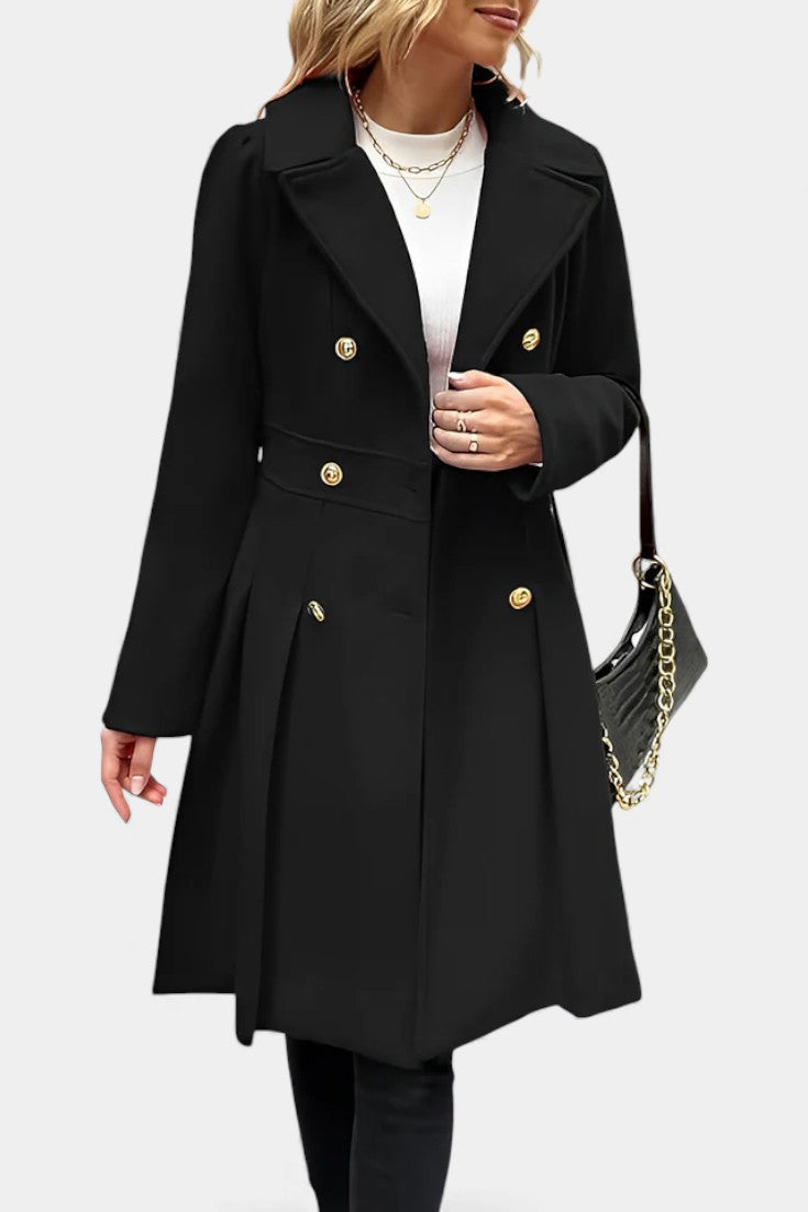 Tabitha double-breasted a-line coat