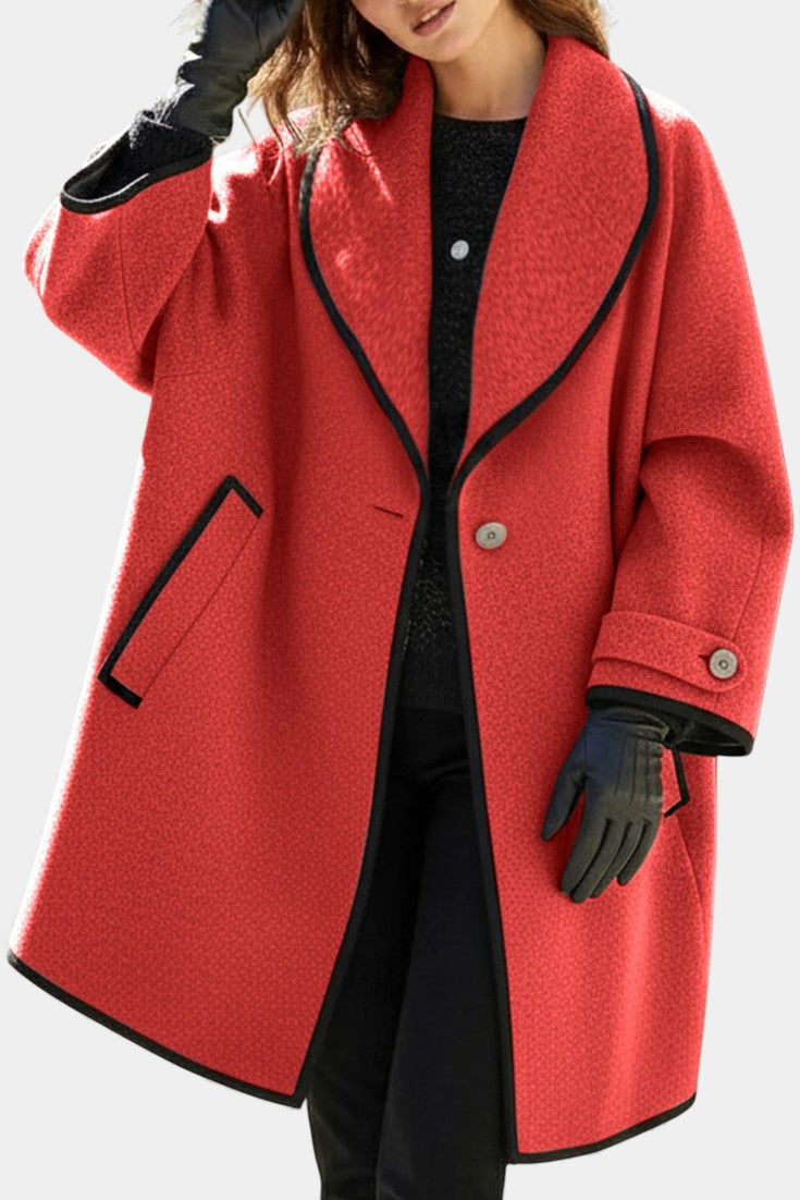 Eleanor wide-collar statement coat