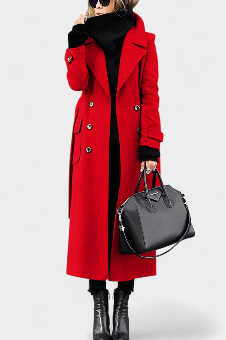 Harriet tailored double-breasted long coat