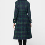 Josephine checked longline coat