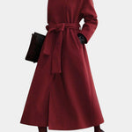 Katherine belted long wrap coat