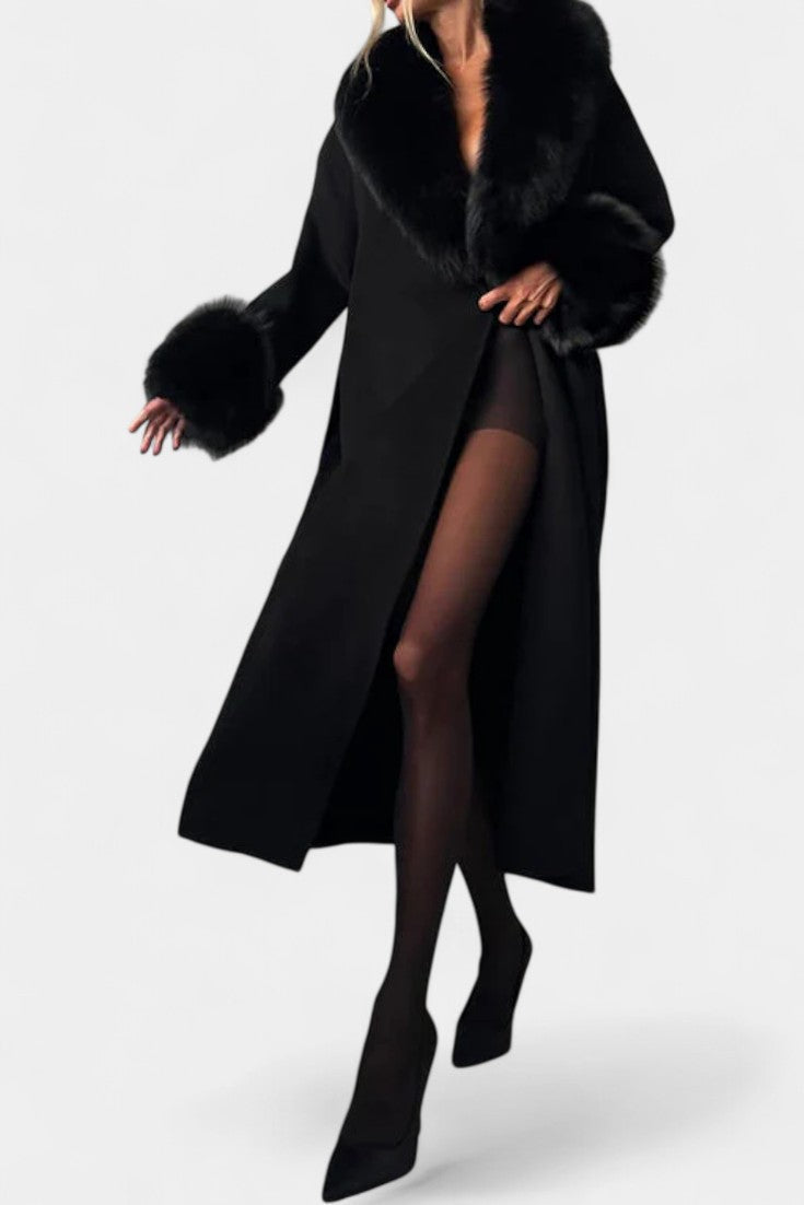 Phoebe belted longline coat