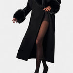 Phoebe belted longline coat