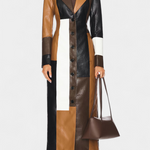 Evelyn panelled longline coat