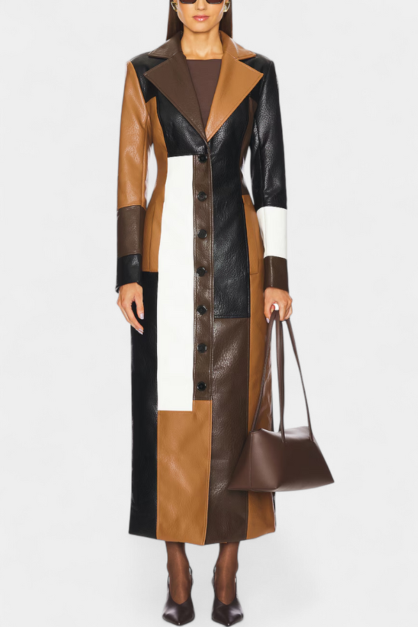 Evelyn panelled longline coat