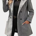 Frances double-breasted hooded coat