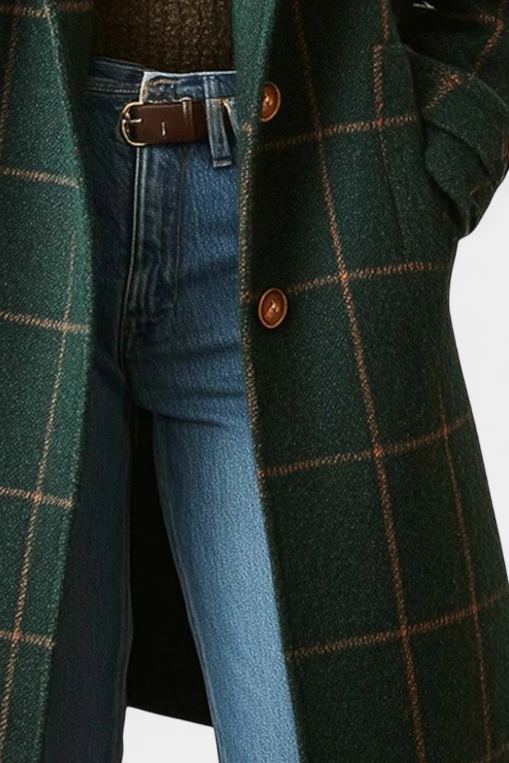 Beatrice tailored checked coat
