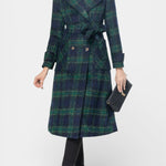 Josephine checked longline coat