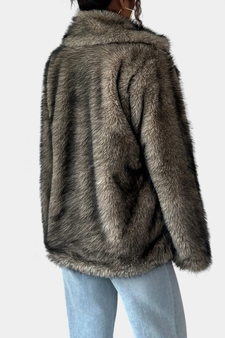 Helena plush statement coat