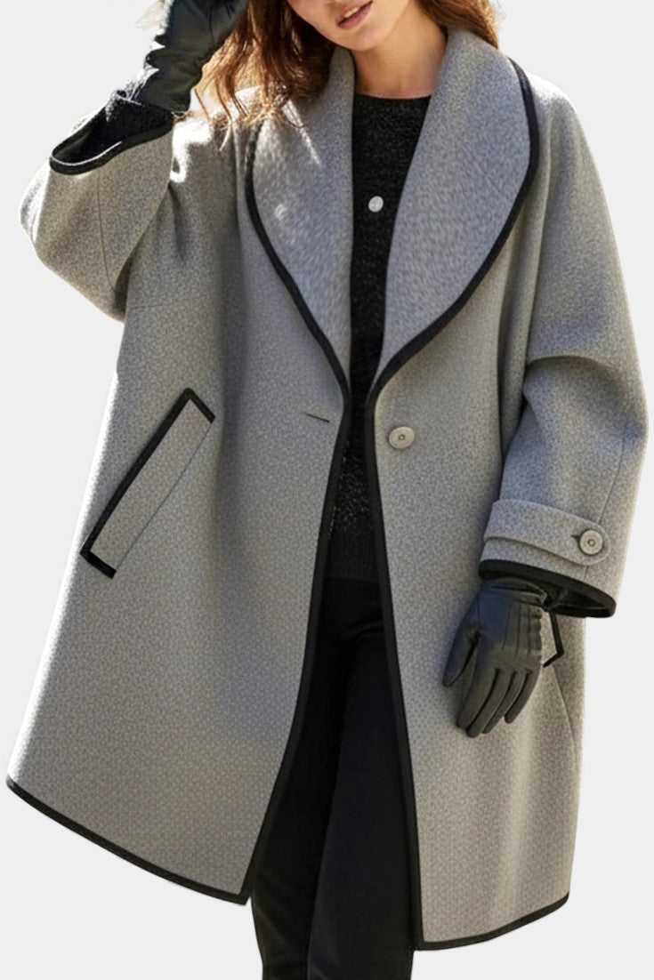 Eleanor wide-collar statement coat