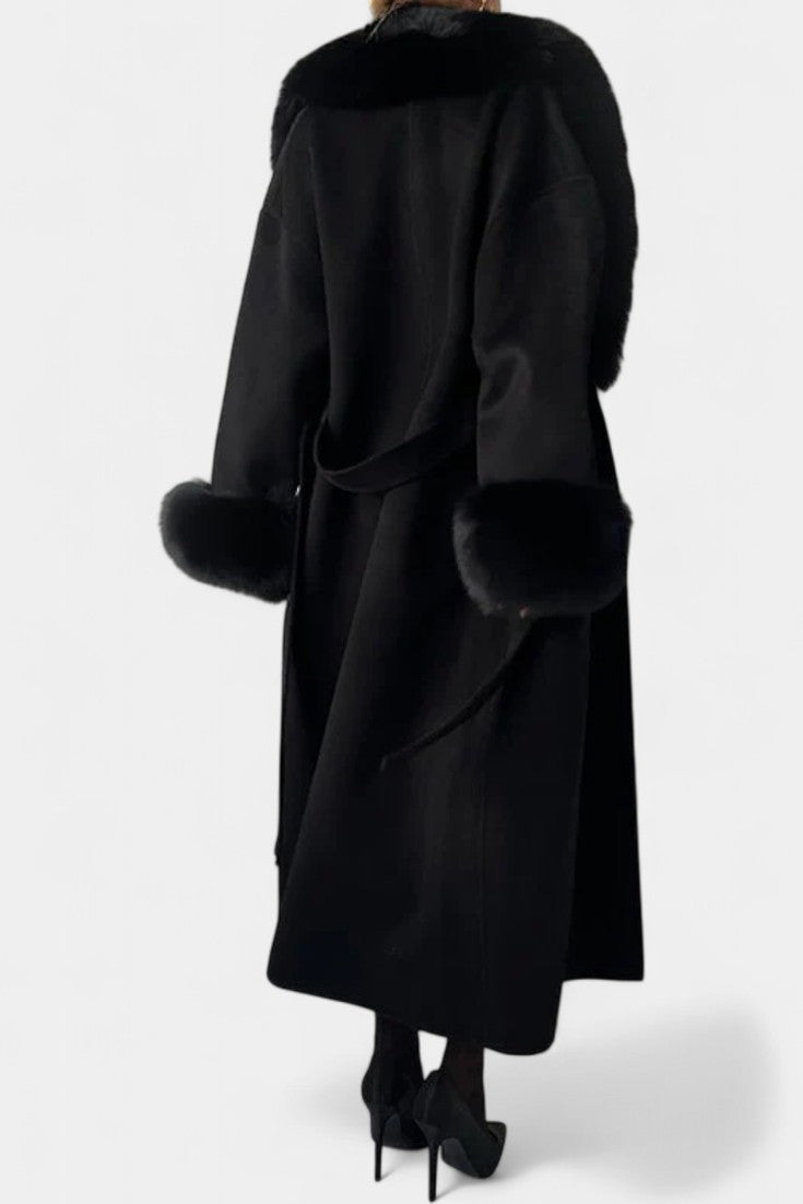 Phoebe belted longline coat