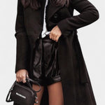 Alice belted longline coat