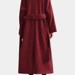 Katherine belted long wrap coat