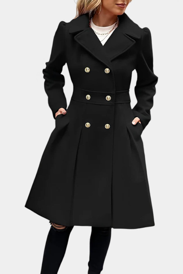 Tabitha double-breasted a-line coat