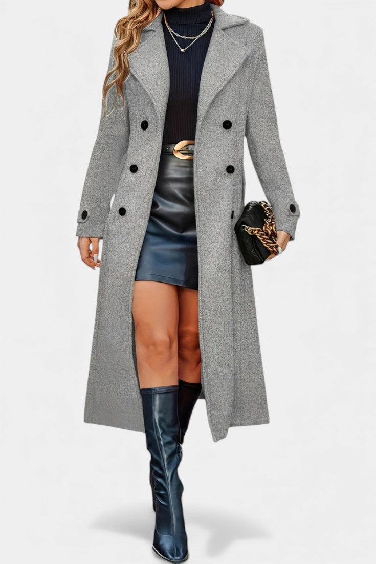 Margaret tailored double-breasted long coat