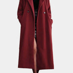 Katherine belted long wrap coat