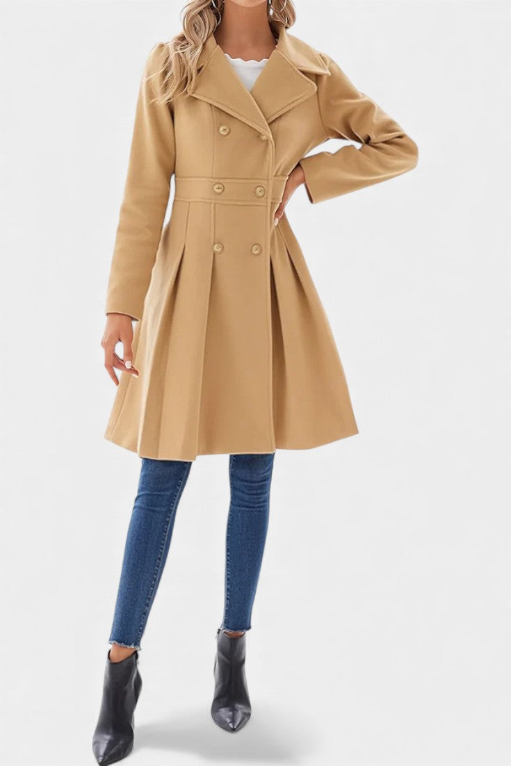 Tabitha double-breasted a-line coat