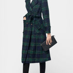 Josephine checked longline coat