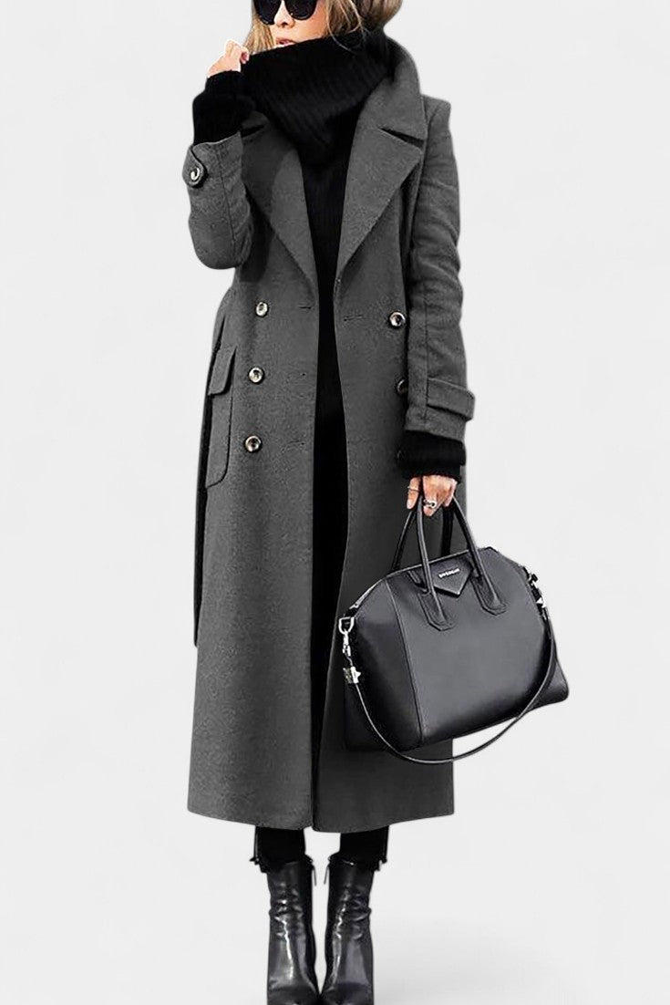 Harriet tailored double-breasted long coat