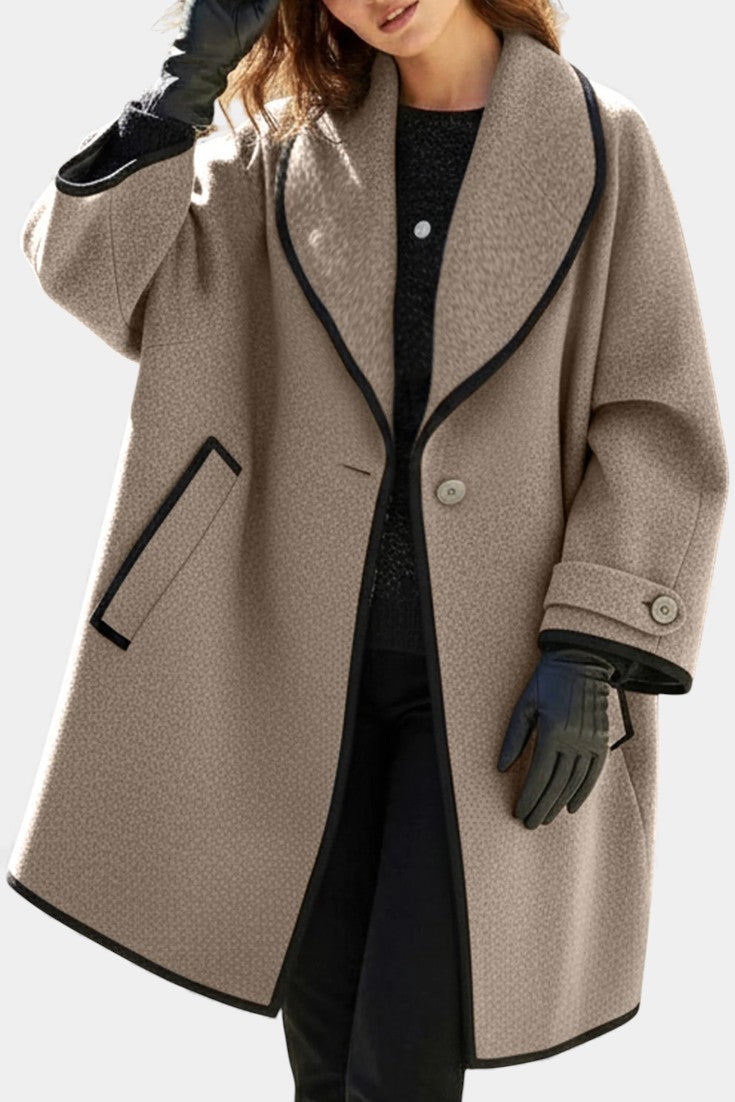 Eleanor wide-collar statement coat