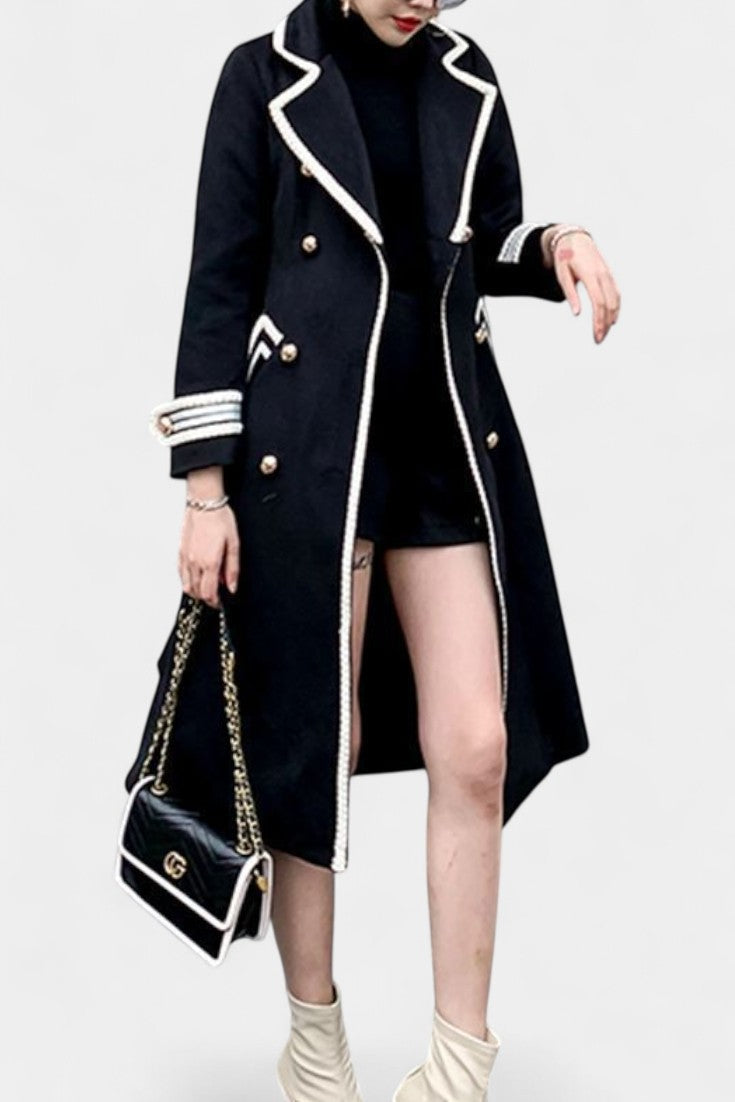 Olivia tailored double-breasted long coat