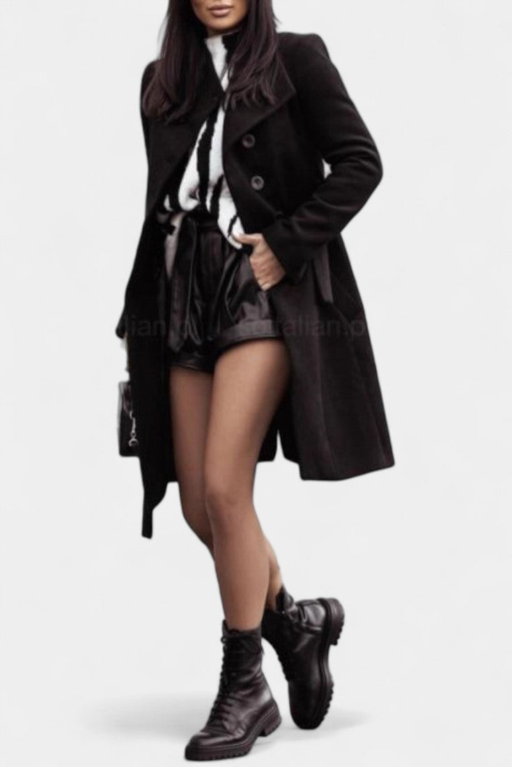 Alice belted longline coat
