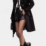 Alice belted longline coat