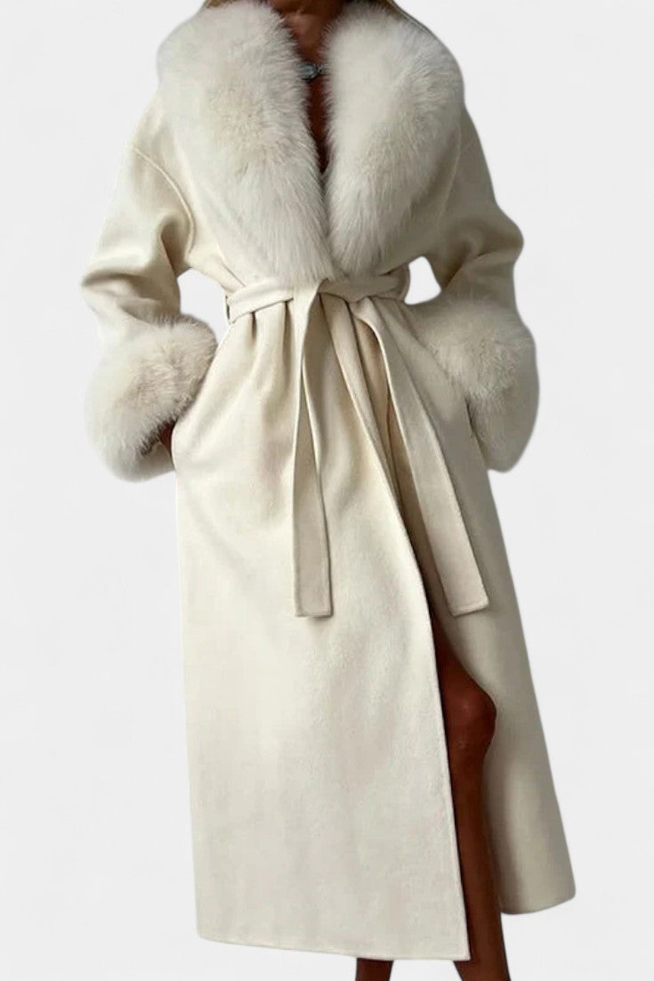 Phoebe belted longline coat