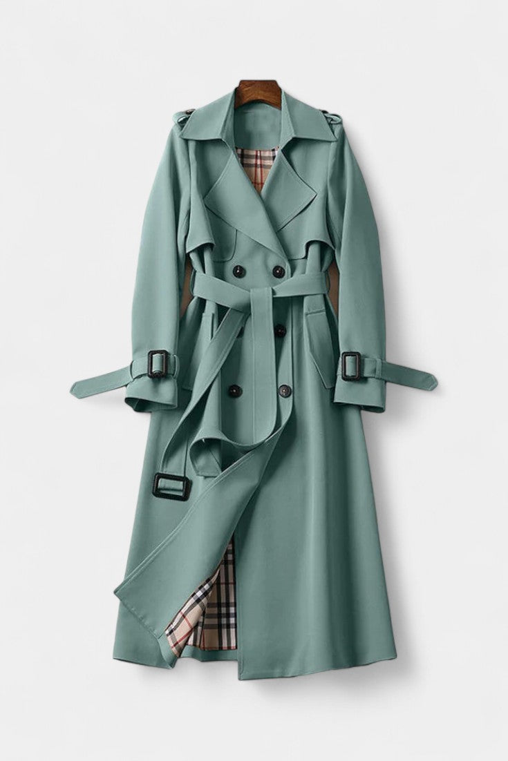 Madeleine double-breasted belted trench coat